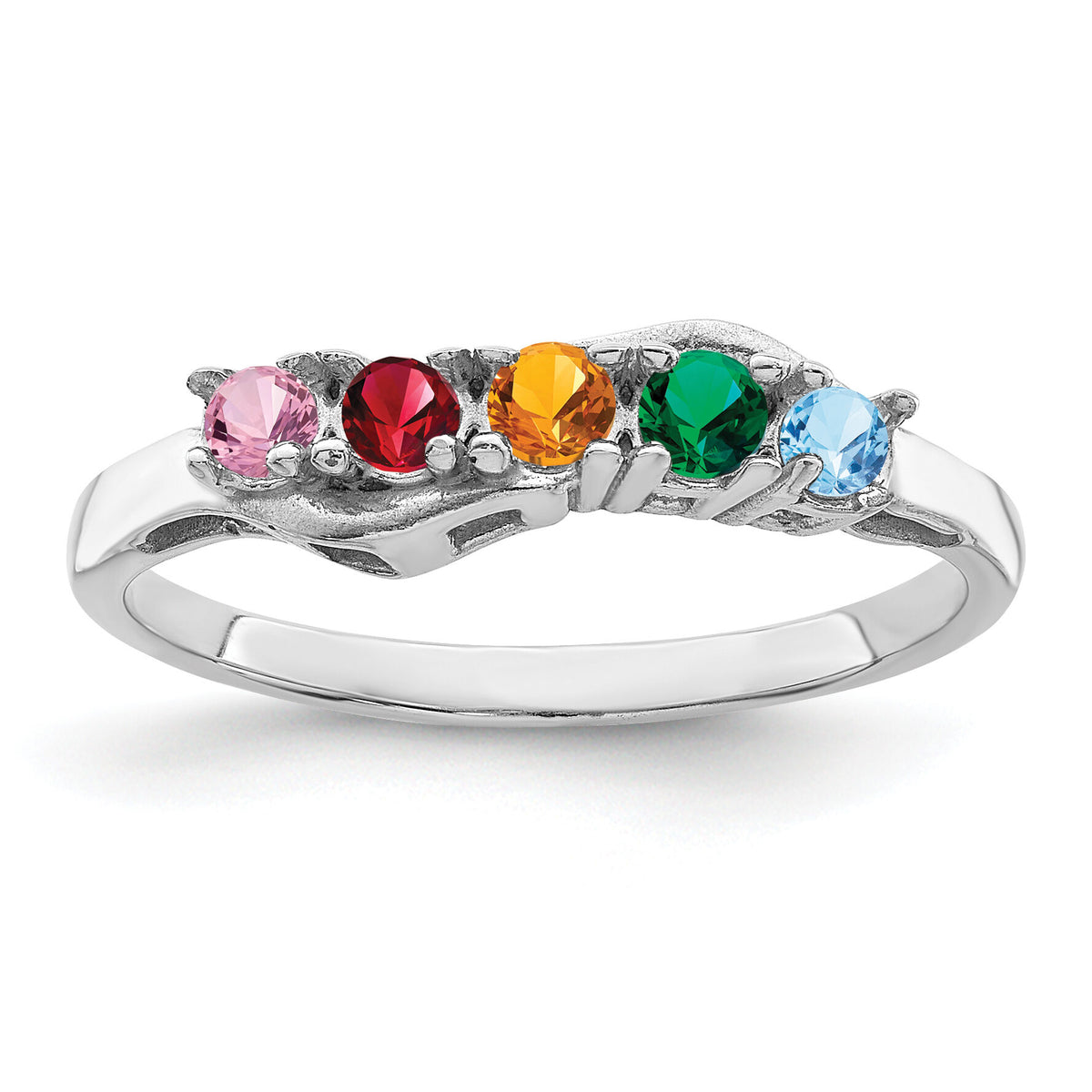 14k White Gold Family Jewelry Ring Mounting-XMR86/5W