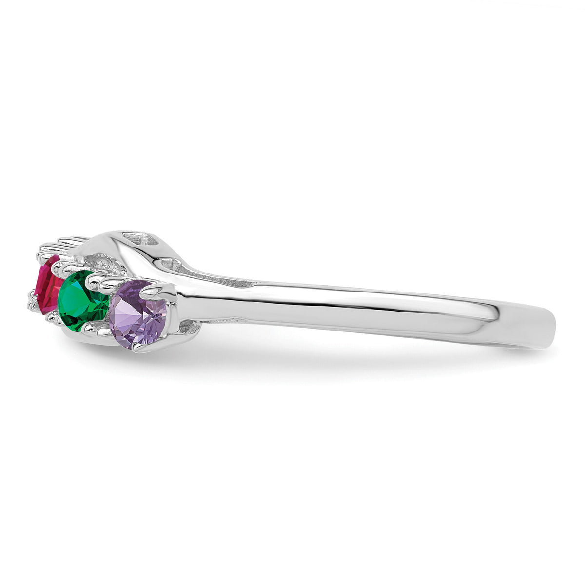 14k White Gold Family Jewelry Ring Mounting-XMR86/6W