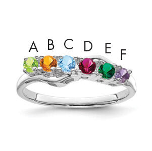 14k White Gold Family Jewelry Ring Mounting-XMR86/6W