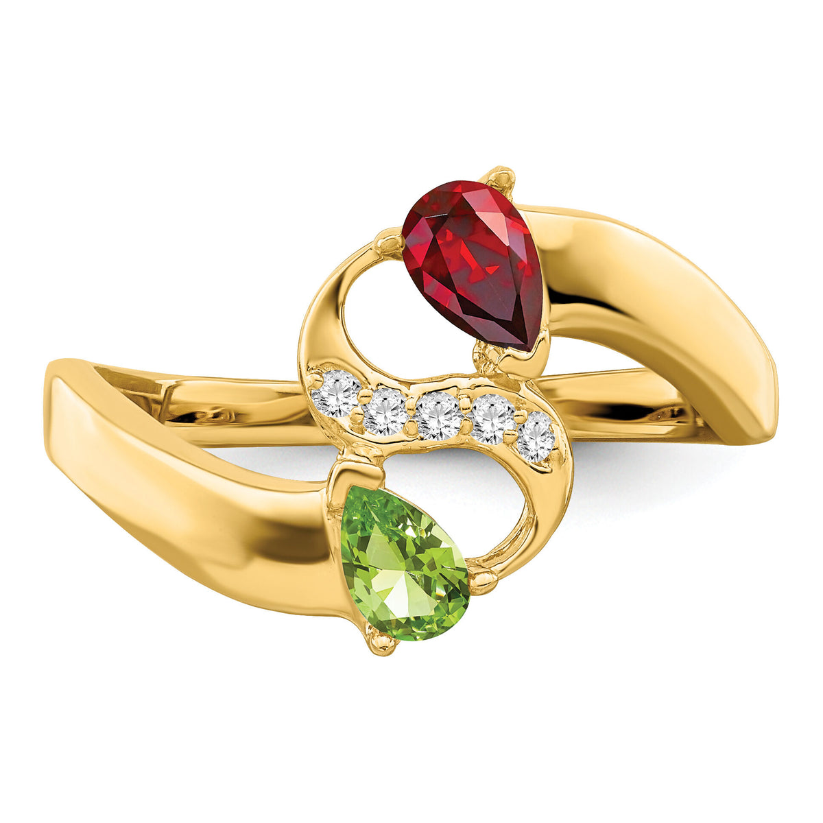 14k Synthetic Family Jewelry Ring-XMR89/2SY