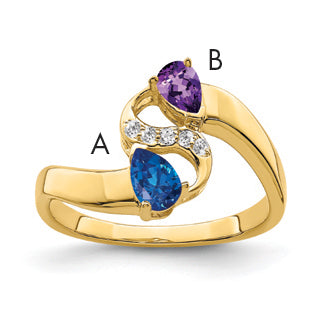 14k Synthetic Family Jewelry Ring-XMR89/2SY