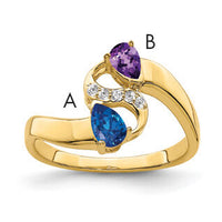 14k Synthetic Family Jewelry Ring-XMR89/2SY