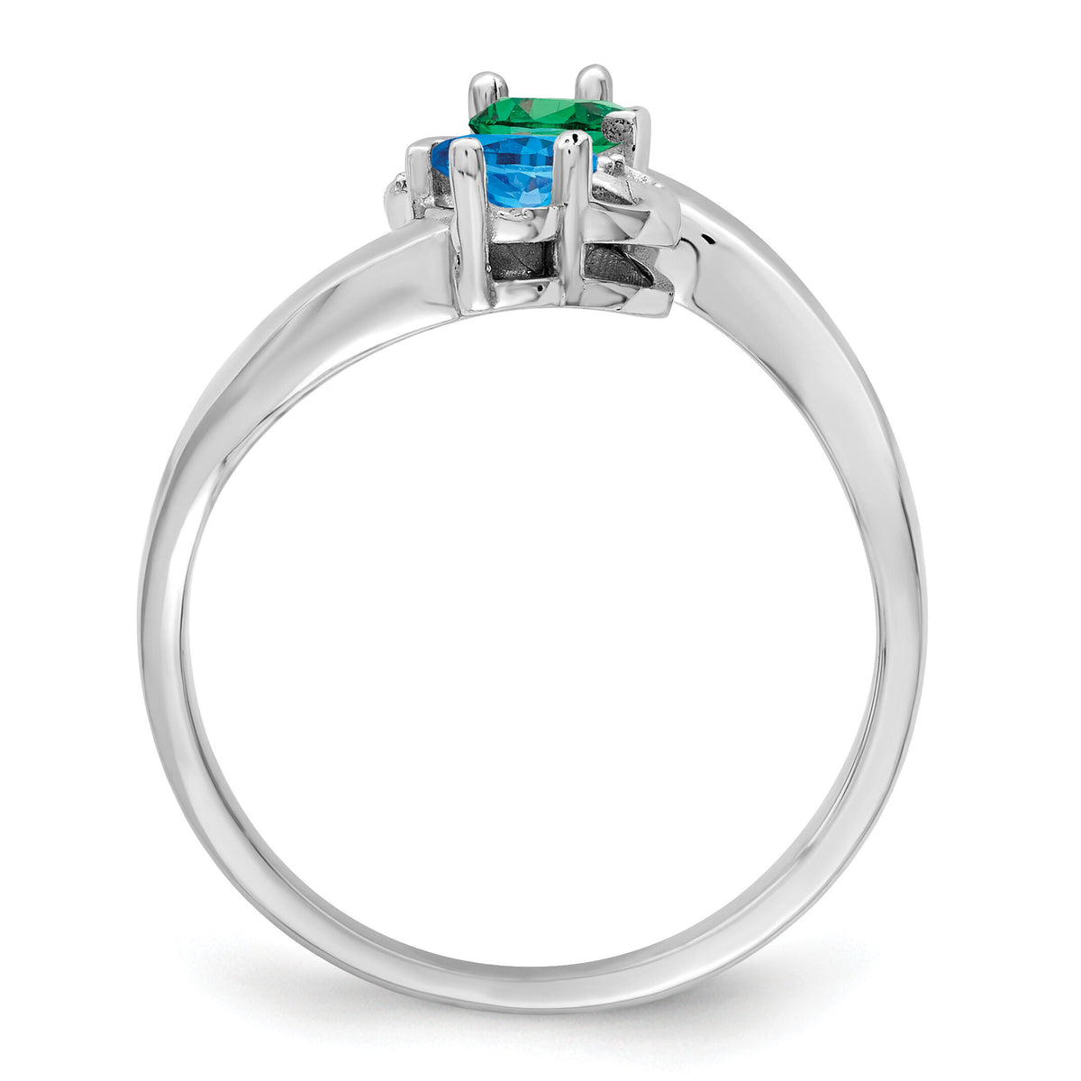 14k White Gold Family Jewelry Ring Mounting-XMR89/2W