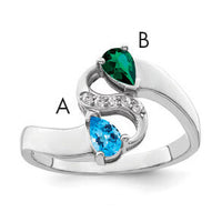 14k White Gold Family Jewelry Ring Mounting-XMR89/2W