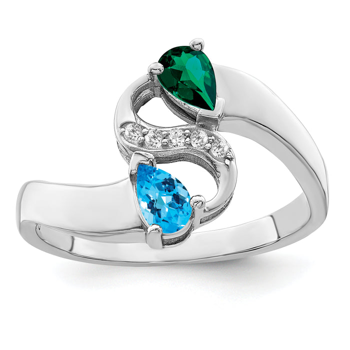 14k White Gold Family Jewelry Ring Mounting-XMR89/2W-7