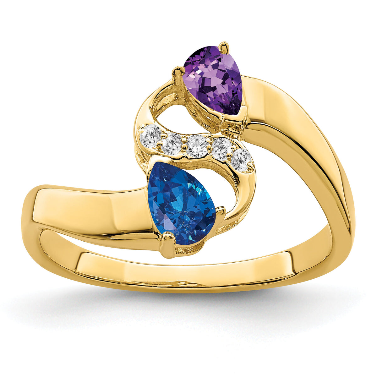 14k Synthetic Family Jewelry Ring-XMR89/2SY