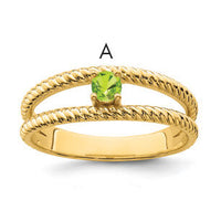 14k Polished 1-Stone Mothers Ring Mounting-XMR8/1