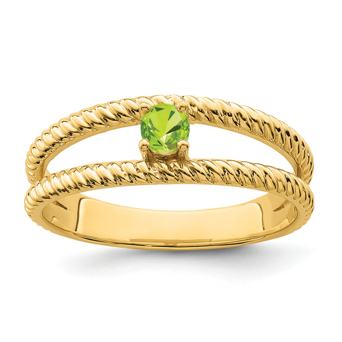 14k Polished 1-Stone Mothers Ring Mounting-XMR8/1-7