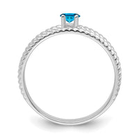 14k White Gold Polished 1-Stone Mothers Ring Mounting-XMR8/1W