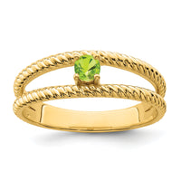 14k Polished 1-Stone Mothers Ring Mounting-XMR8/1
