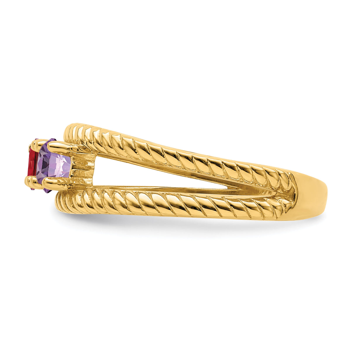 14k Polished 2-Stone Mothers Ring Mounting-XMR8/2
