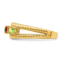 14k Polished 5-Stone Mothers Ring Mounting-XMR8/5