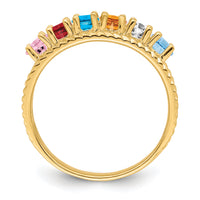 14k Polished 6-Stone Mothers Ring Mounting-XMR8/6