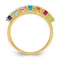 14k Polished 7-Stone Mothers Ring Mounting-XMR8/7