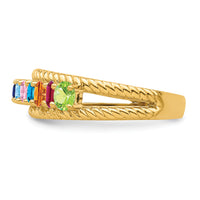 14k Polished 7-Stone Mothers Ring Mounting-XMR8/7