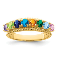 14k Polished 8-Stone Mothers Ring Mounting-XMR8/8