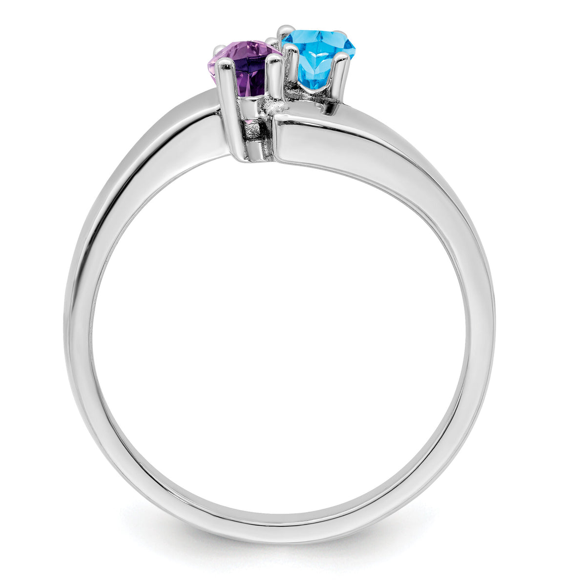 14k White Gold Family Jewelry Ring Mounting-XMR90/2W