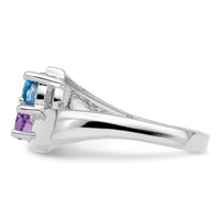 14k White Gold Family Jewelry Ring Mounting-XMR90/2W