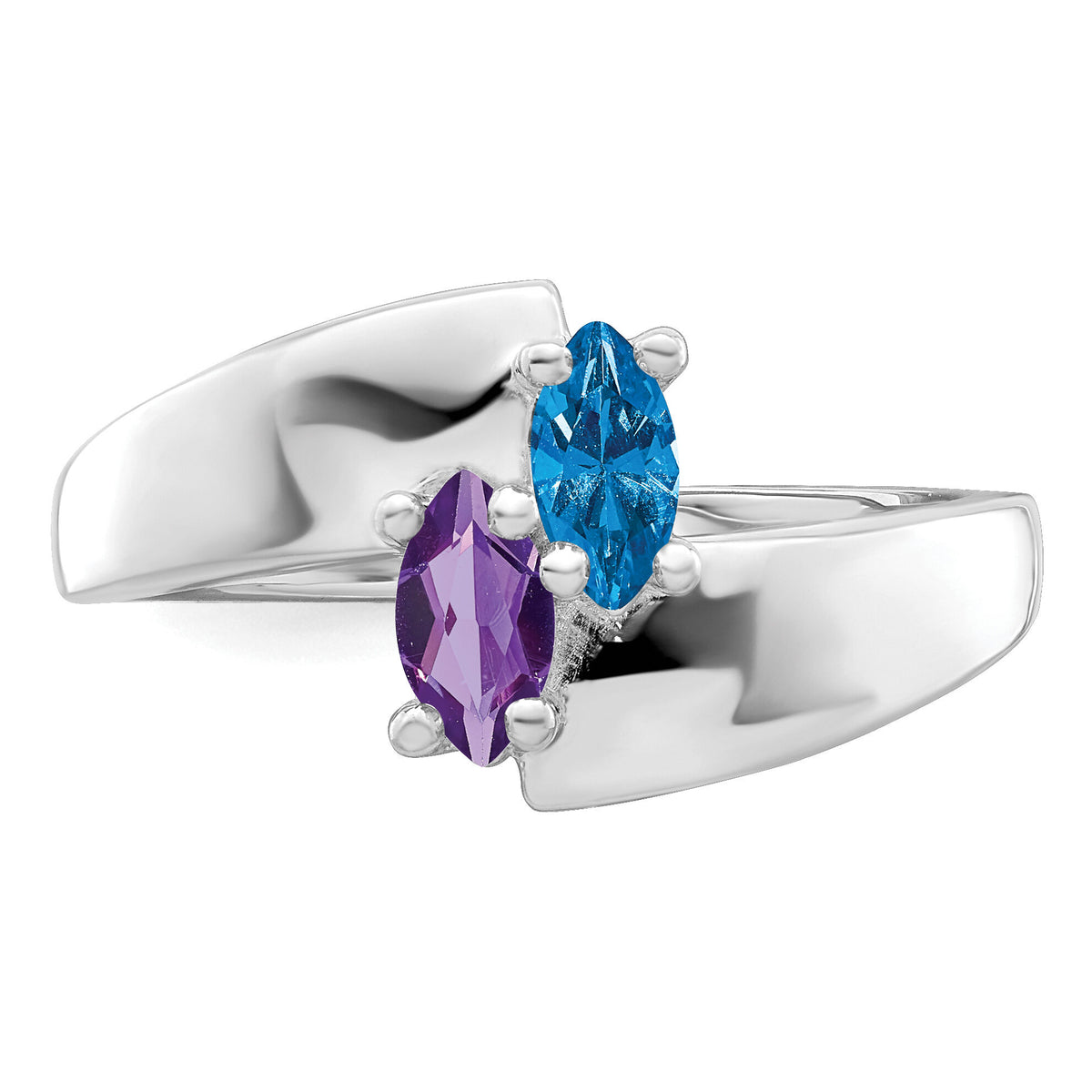 14k White Gold Family Jewelry Ring Mounting-XMR90/2W
