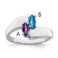 14k White Gold Family Jewelry Ring Mounting-XMR90/2W