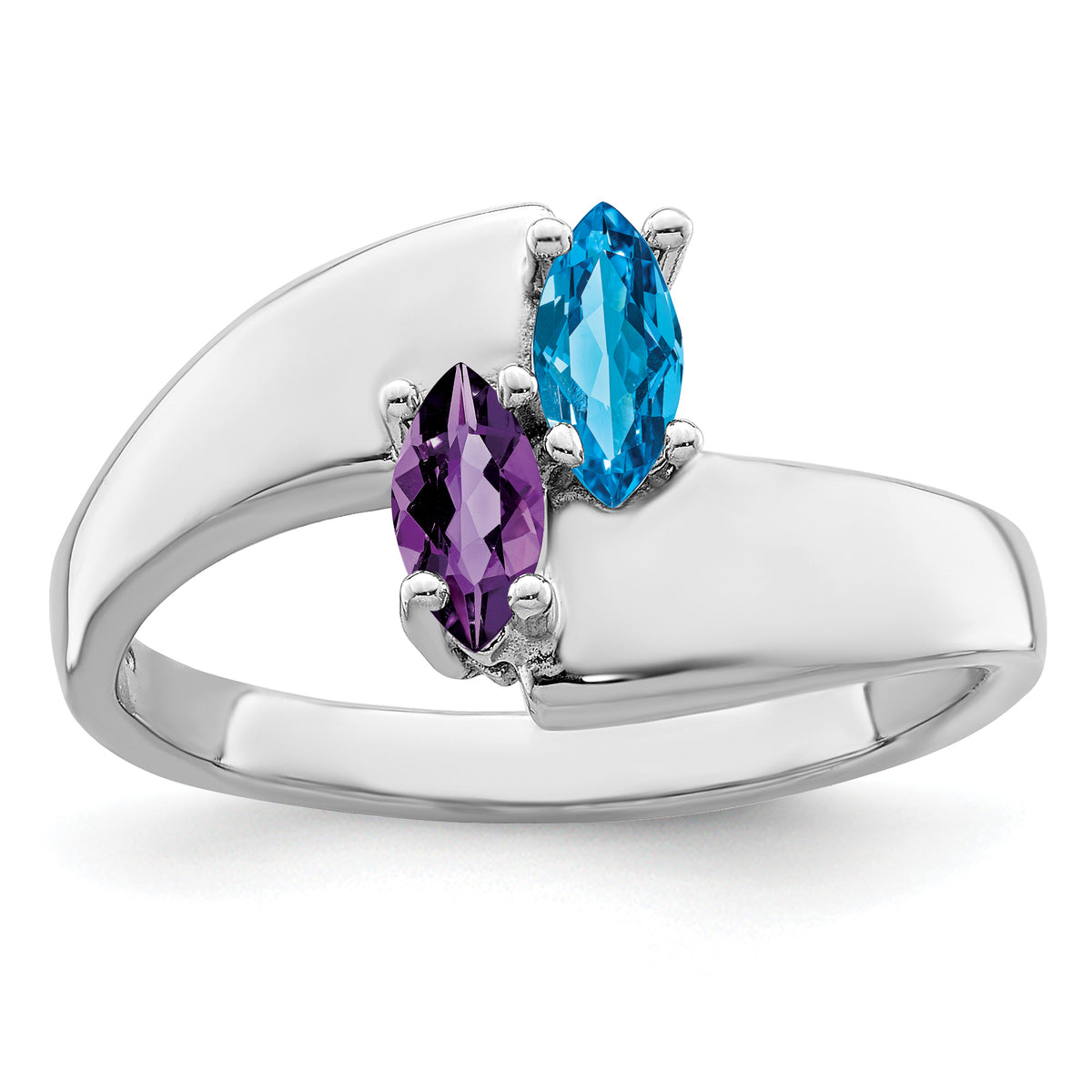 14k White Gold Family Jewelry Ring Mounting-XMR90/2W-7
