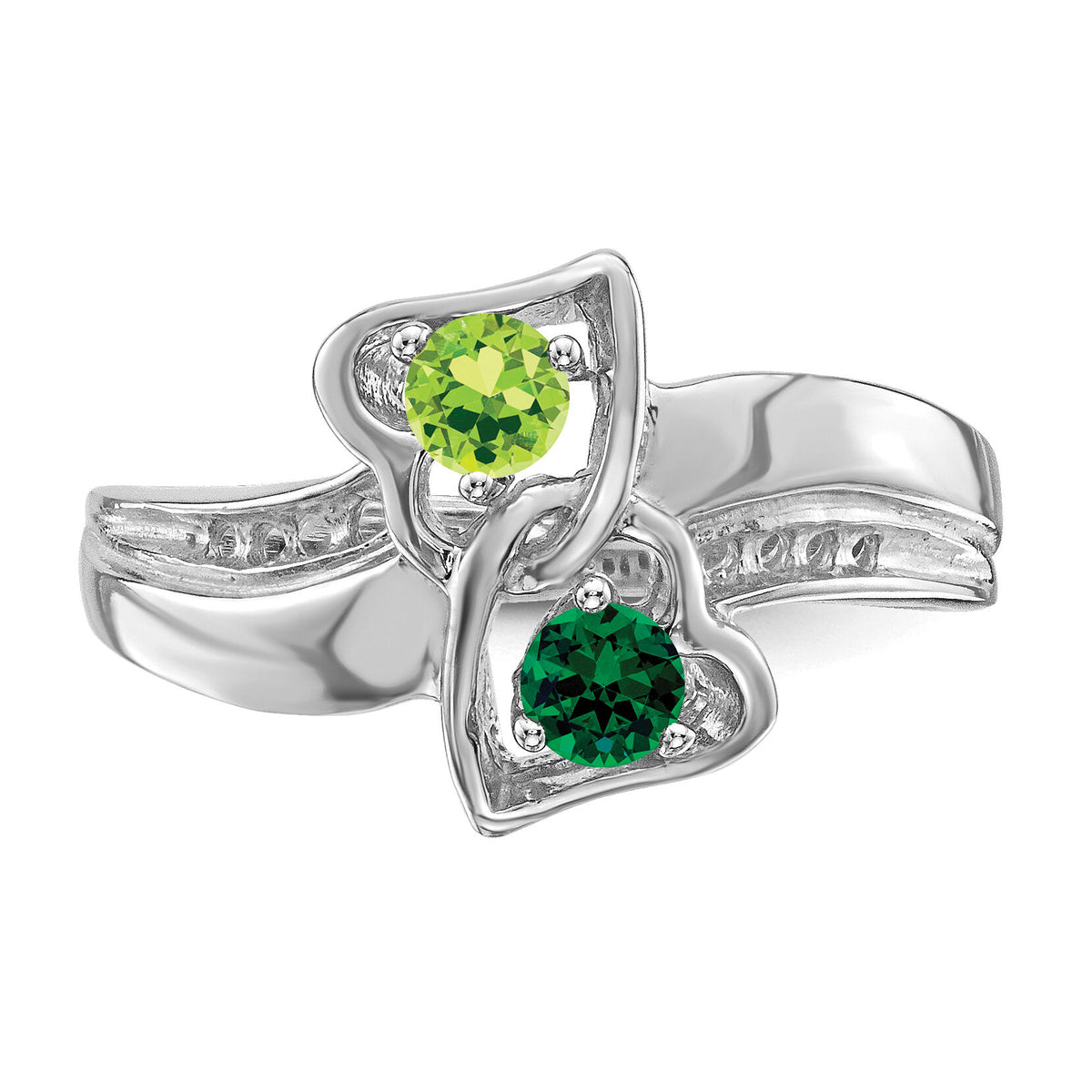 14k White Gold Family Jewelry Ring Mounting-XMR91/2W