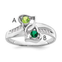 14k White Gold Family Jewelry Ring Mounting-XMR91/2W
