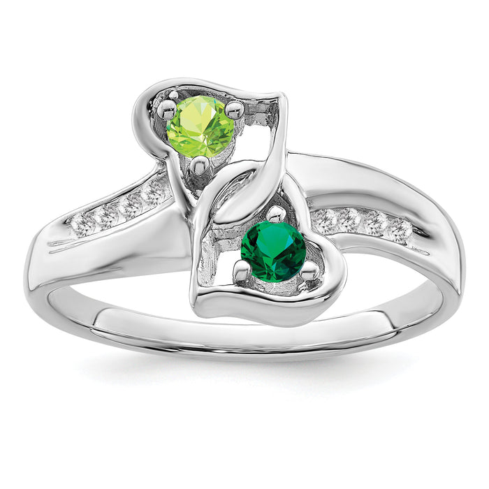 14k White Gold Family Jewelry Ring Mounting-XMR91/2W