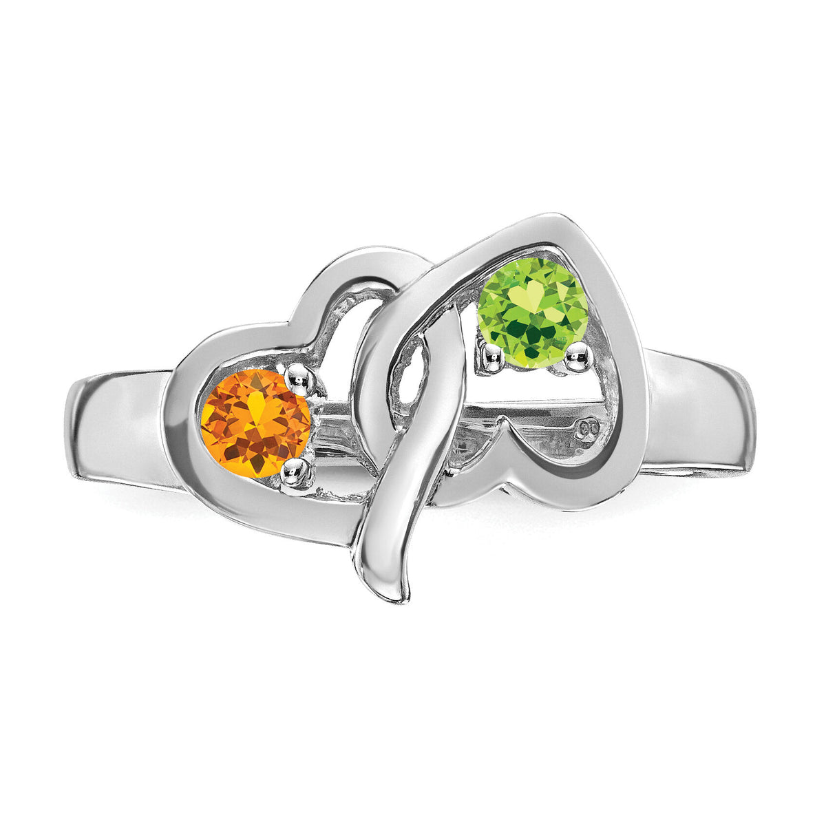 14k White Gold Family Jewelry Ring Mounting-XMR92/2W