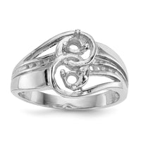 14k White Gold Family Jewelry Ring Mounting-XMR93/2W