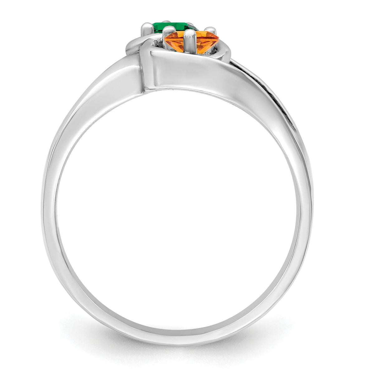 14k White Gold Family Jewelry Ring Mounting-XMR93/2W