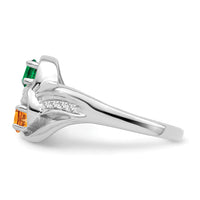 14k White Gold Family Jewelry Ring Mounting-XMR93/2W