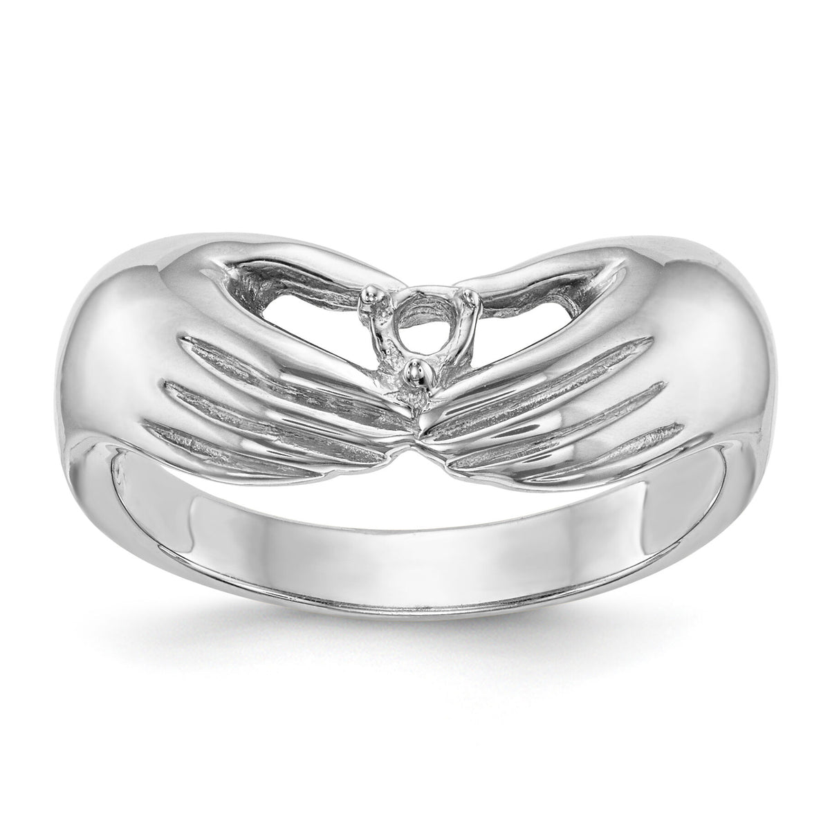 14k White Gold 1 Stone Family Ring Mounting-XMRW51/1