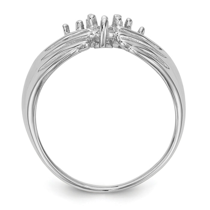 14k White Gold 4 Stone Family Ring Mounting-XMRW51/4