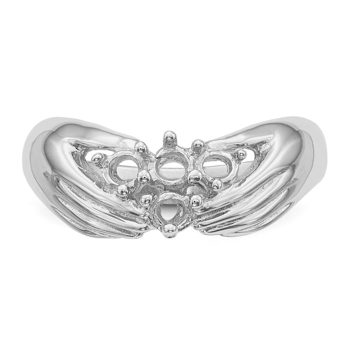 14k White Gold 4 Stone Family Ring Mounting-XMRW51/4