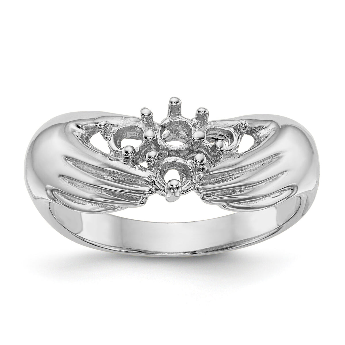 14k White Gold 4 Stone Family Ring Mounting-XMRW51/4