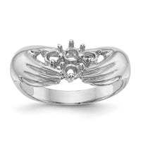 14k White Gold 4 Stone Family Ring Mounting-XMRW51/4