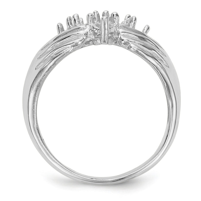 14k White Gold 5 Stone Family Ring Mounting-XMRW51/5