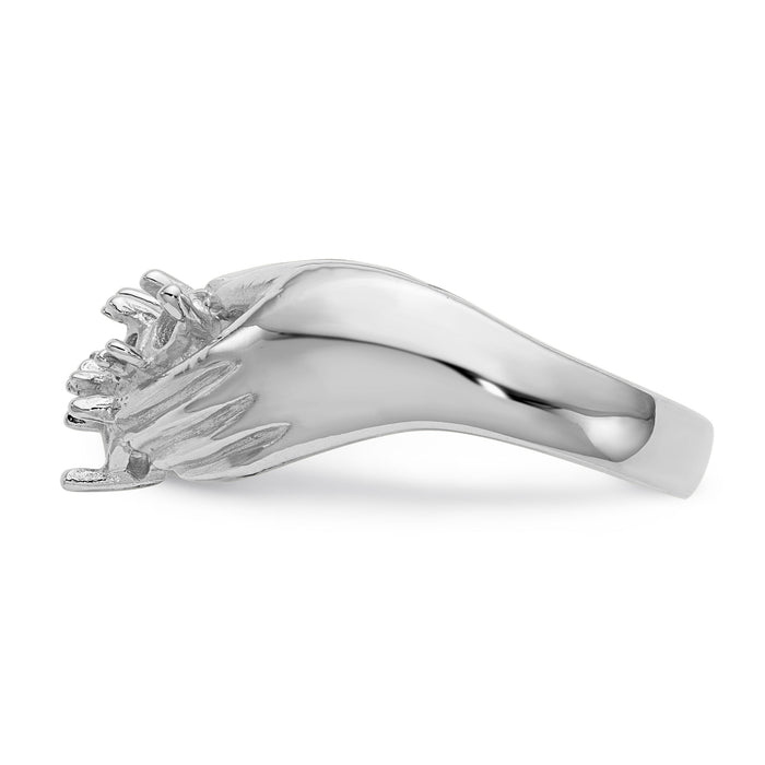 14k White Gold 5 Stone Family Ring Mounting-XMRW51/5