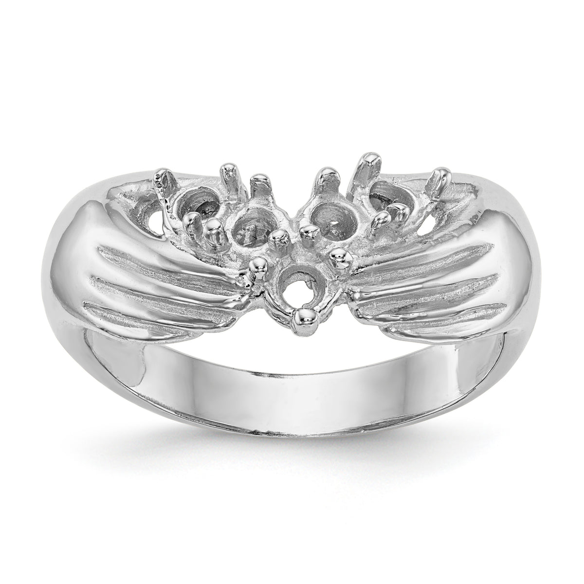 14k White Gold 5 Stone Family Ring Mounting-XMRW51/5-7