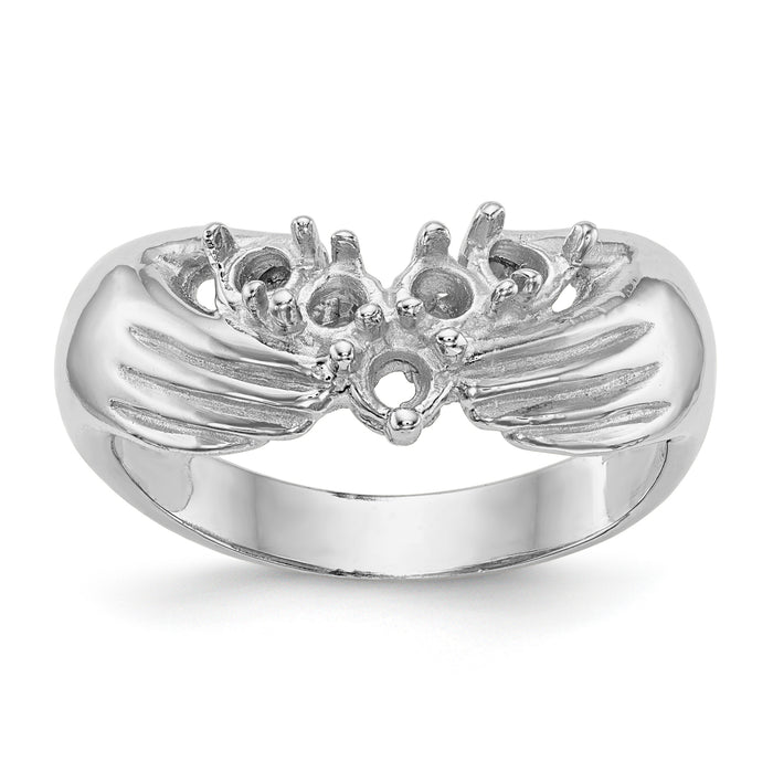 14k White Gold 5 Stone Family Ring Mounting-XMRW51/5-7