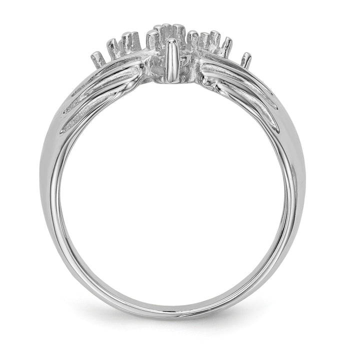 14k White Gold 7 Stone Family Ring Mounting-XMRW51/7