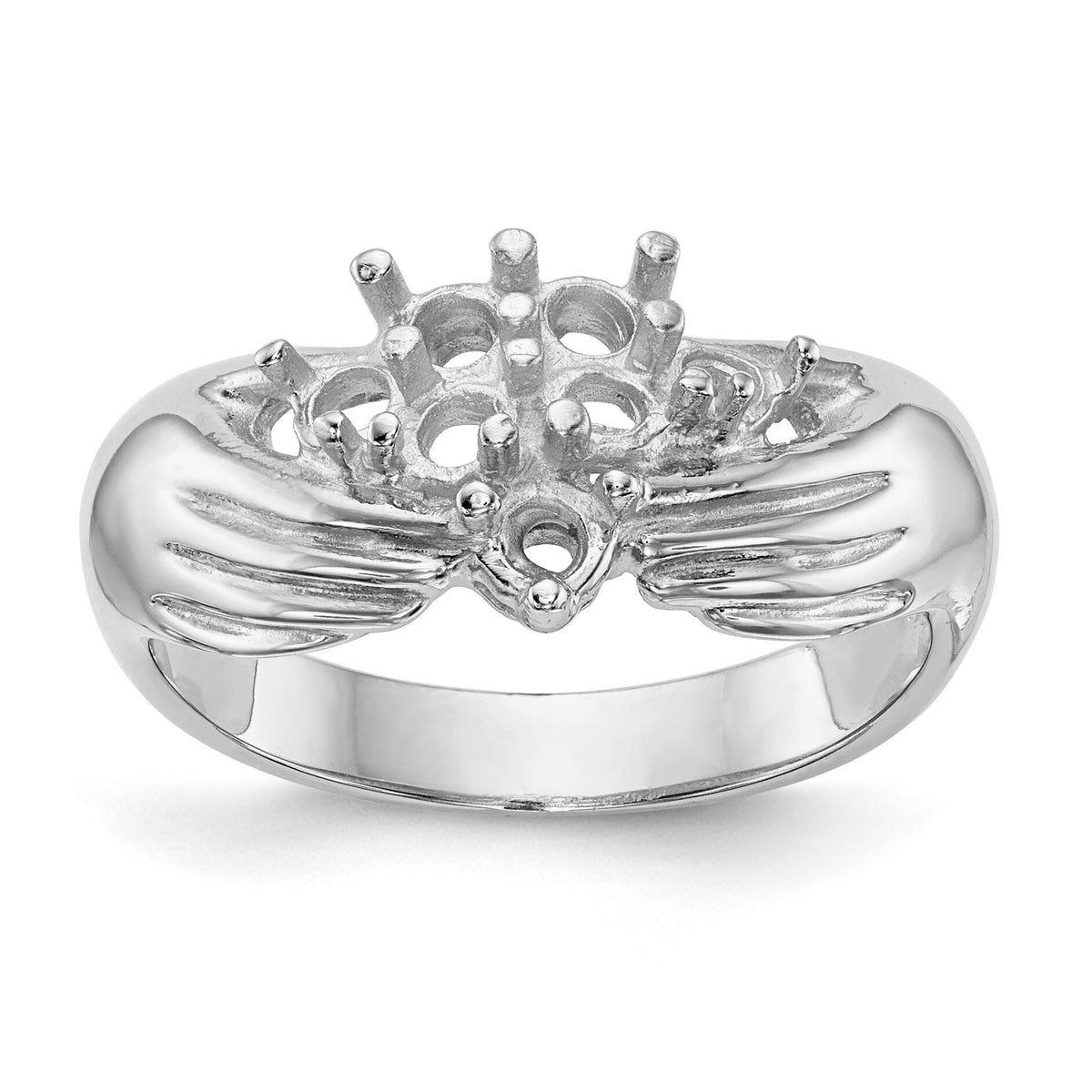 14k White Gold 7 Stone Family Ring Mounting-XMRW51/7