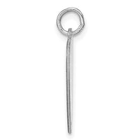14k White Gold Heart Disc Name Charm-XNA105W