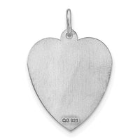 14k White Gold Heart Disc Name Charm-XNA105W