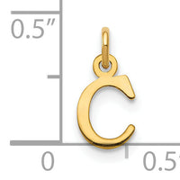 14ky Cutout Letter C Initial Pendant-XNA1160Y/C
