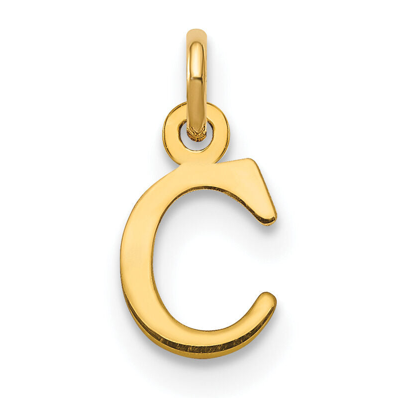 14ky Cutout Letter C Initial Pendant-XNA1160Y/C