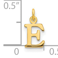 14ky Cutout Letter E Initial Pendant-XNA1160Y/E