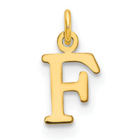 14ky Cutout Letter F Initial Pendant-XNA1160Y/F