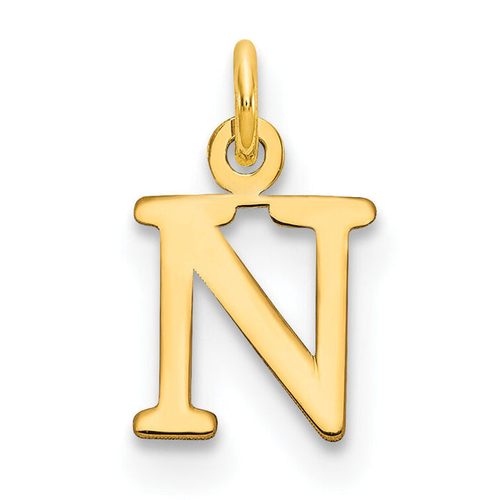 14ky Cutout Letter N Initial Pendant-XNA1160Y/N